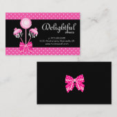 Poppen Visitekaartje Bakkerij Stippen Retro Black (Voorkant / Achterkant)