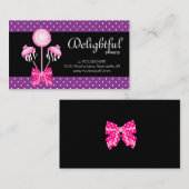 Poppen Visitekaartje Bakkerij Zebra Paars (Voorkant / Achterkant)