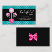 Poppen Visitekaartje Bakkerij Zebra Retro Blue (Voorkant / Achterkant)