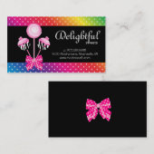 Poppen Visitekaartje Bakkerij Zebra Retro Regenboo (Voorkant / Achterkant)