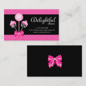 Poppen Visitekaartje Bakkerij Zebra Retro Roze (Voorkant / Achterkant)