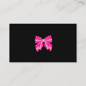 Poppen Visitekaartje Bakkerij Zebra Retro Roze (Achterkant)