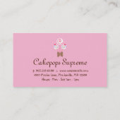 Poppen Visitekaartje Polka Dots Pink Heart (Achterkant)