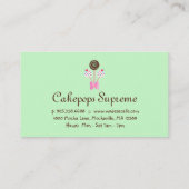 poppen Visitekaartje Polka Dots roze Mint (Achterkant)