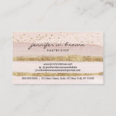 Poppen voor bruine bakkersbruiloft visitekaartje (Achterkant)