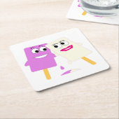 Poppen VOOR HET FLIRTEREN VAN IJSSCHEMA Kartonnen Onderzetters (Schuin)