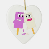 Poppen VOOR HET FLIRTEREN VAN IJSSCHEMA Keramisch Ornament (Rechts)