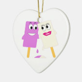 Poppen VOOR HET FLIRTEREN VAN IJSSCHEMA Keramisch Ornament (Links)