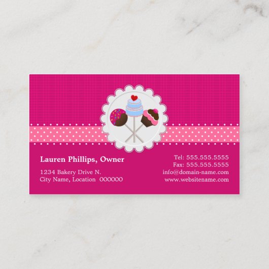 Poppen voor warme roze roze rokken visitekaartje (Achterkant)