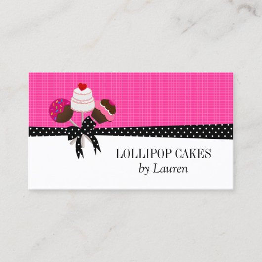 Poppen warm roze visitekaartje (Voorkant)