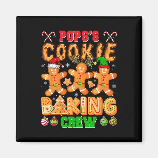 Poppen Xmas Cookie Baking Crew Funny Baker Lover F Magneet (Voorkant)