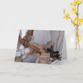 "Poppenbedkamer" verjaardagskaart Kaart (Gele Bloem)