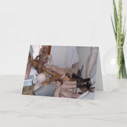 "Poppenbedkamer" verjaardagskaart Kaart (Voorkant)