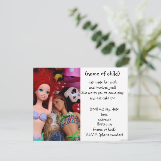 poppenfeest kaart (Staand voorkant)