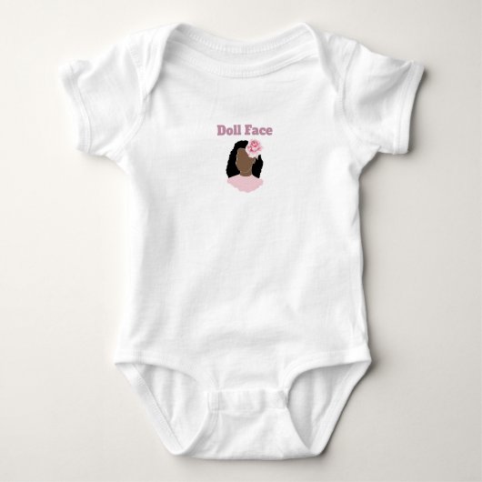 Poppengezicht T-shirt baby bodysuit (Voorkant)