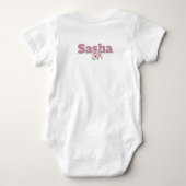 Poppengezicht T-shirt baby romper (Achterkant)