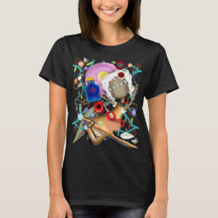 Poppenhuis blad botanische fles sleutel  t-shirt