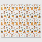 poppenhuis cadeaupapier (Vlak)