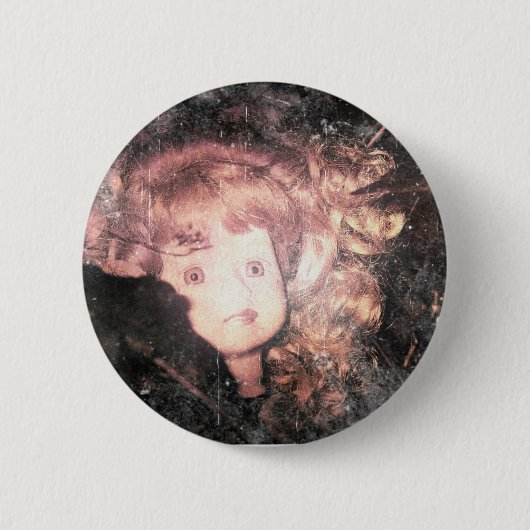 poppenkop ronde button 5,7 cm (Voorkant)