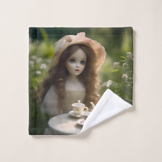  poppenliefhebbers theekransje voor twee, washandje (Wasdoekje)