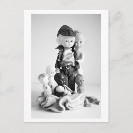 Poppenportret - Antieke Poppenfamilie Briefkaart