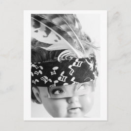 Poppenportret Indiaans - Mudhead Briefkaart