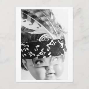 Poppenportret Indiaans - Mudhead Briefkaart