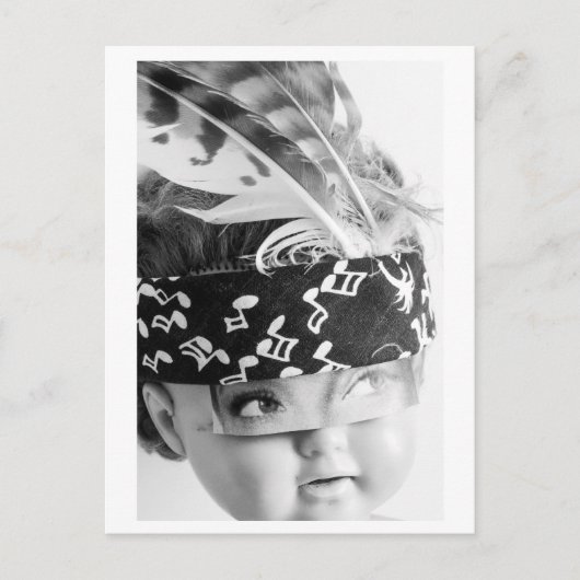 Poppenportret Indiaans - Mudhead Briefkaart (Voorkant)