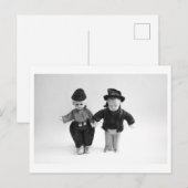 Poppenportret - Springende poppen Briefkaart (Voorkant / Achterkant)
