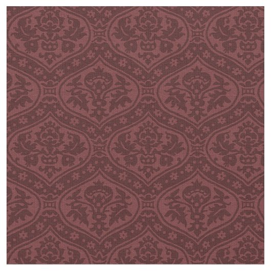 Poppenschaal Renaissance Damask, Claret Red Stof (Close Up)
