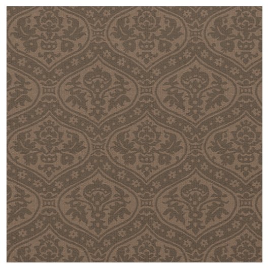 Poppenschaal Renaissance Damask, donkerbruin Stof (Close Up)