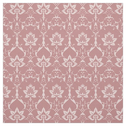Poppenschaal Renaissance Damask, Oud Roos Stof (Swatch)