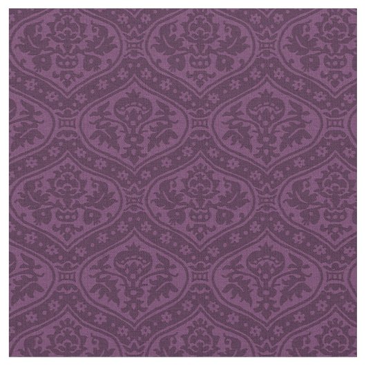 Poppenschaal Renaissance Damask, Paarse Stof (Close Up)