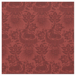 Poppenschaal Renaissance Eenhoorn Tuin, Rood Stof