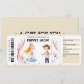 Poppenshow Cadeaubon Kaart (Voorkant / Achterkant)