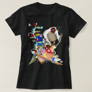 Poppenspeelgoed wonderland bladeren botanische fle t-shirt