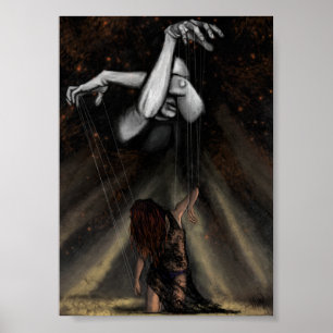 Poppenspeelster Verliefde Vrouw Posterprint - Schi Poster