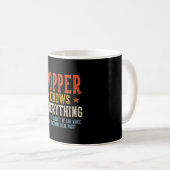 Popper weet alles vaderdag retro vintage koffiemok (Voorkant rechts)