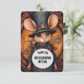 Popperwaddle Dank Je Steampunk dier Aangepast Bedankkaart (Staand voorkant)