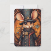 Popperwaddle Dank Je Steampunk dier Aangepast Bedankkaart (Achterkant)