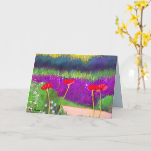 Poppes in Millenium Park Chicago Kaart (Gele Bloem)