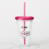 Poppet en de bende acryl drinkbeker (Voorkant)