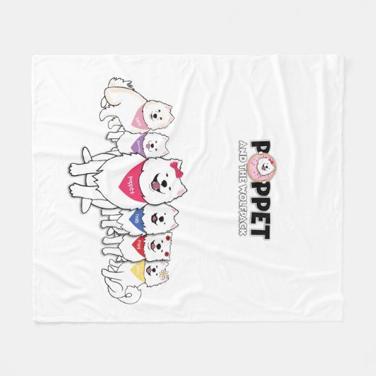 Poppet en de bende fleece deken (Voorkant (Horizontaal))