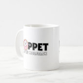 Poppet en de Wolfpack logo Coffee Mok (Voorkant links)