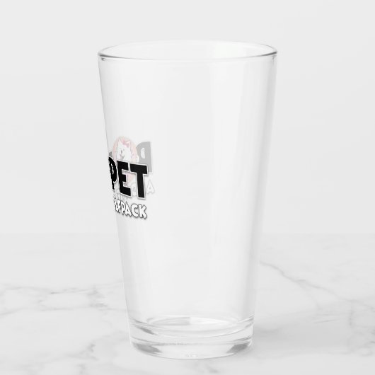 Poppet en de Wolfpack logo Glas (Links)