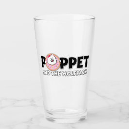 Poppet en de Wolfpack logo Glas