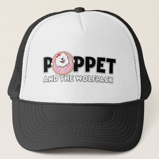 Poppet en de Wolfpack logo Trucker Pet (Voorkant)