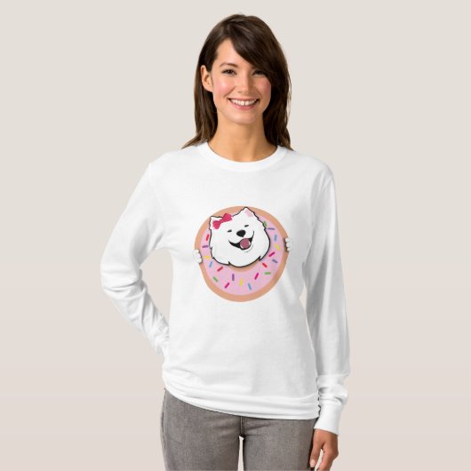 Poppet in een donut t-shirt (Voorkant volledig)