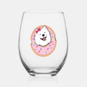 Poppet in een donut wijnglas zonder voet (Voorkant)