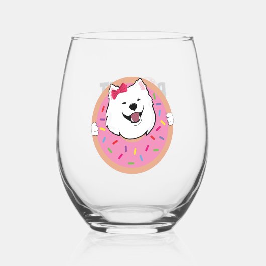 Poppet in een donut wijnglas zonder voet (Voorkant)